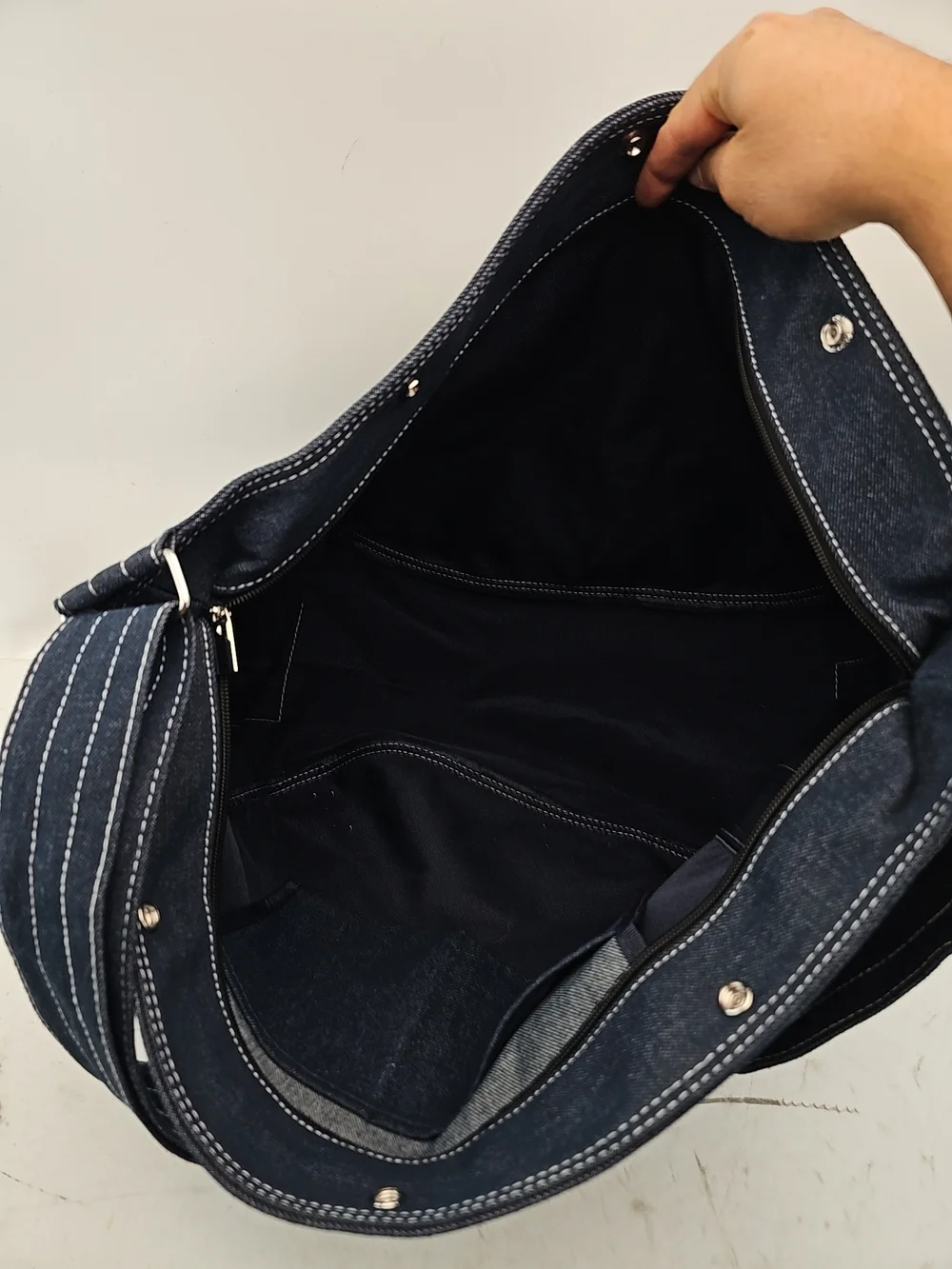 The Monsters Denim Crossbody Tote Bag
